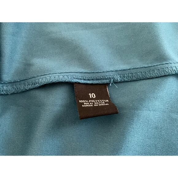 JBS Paisley Print Multicolor Empire Waist Short Sleeve Dress Size 10 Boho - Picture 10 of 11